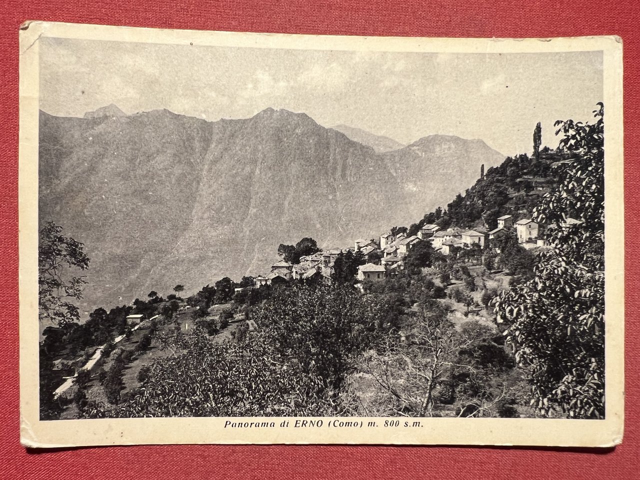 Cartolina - Panorama di Erno ( Como ) - 1954