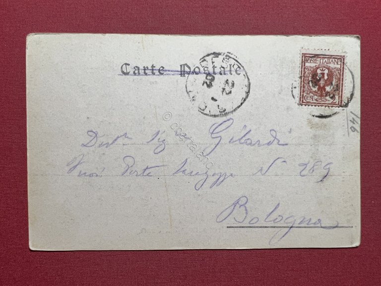 Cartolina - Panorama di Gressoney St. Jean - 1902