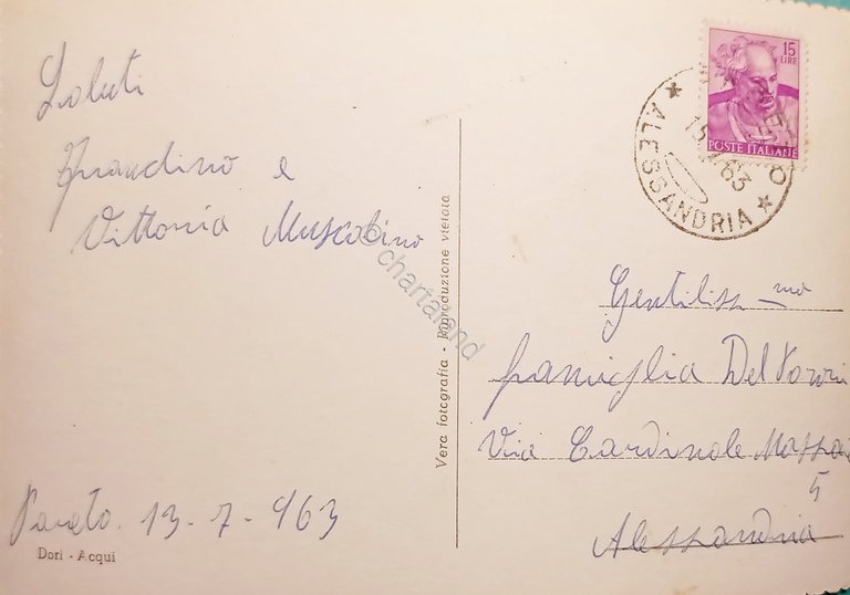 Cartolina - Pareto ( Alessandria ) - Panorama - 1963