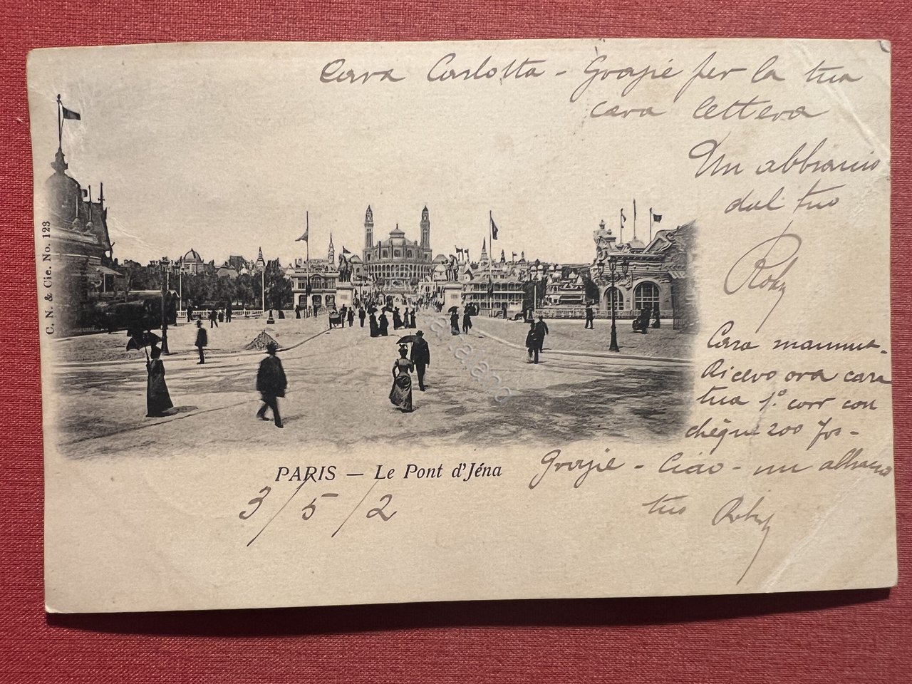 Cartolina - Paris - Le Pont d'Iéna - 1902