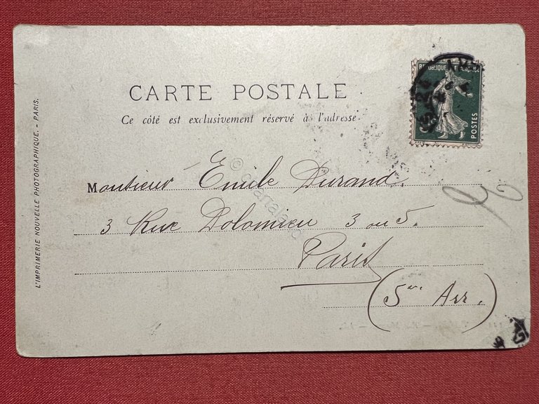 Cartolina - Paris - Rue Monge - 1900 ca.