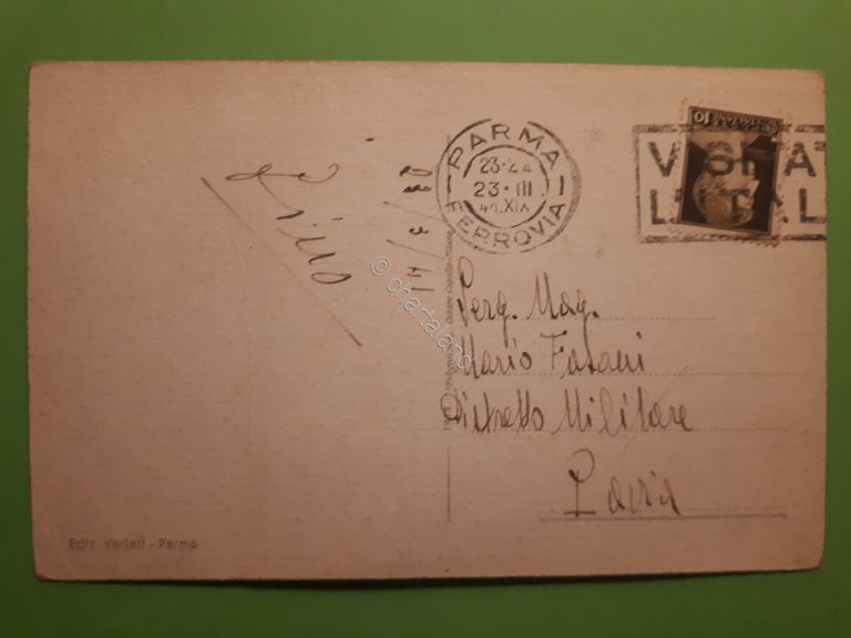 Cartolina - Parma - Monumento a G. Verdi e Panorama …