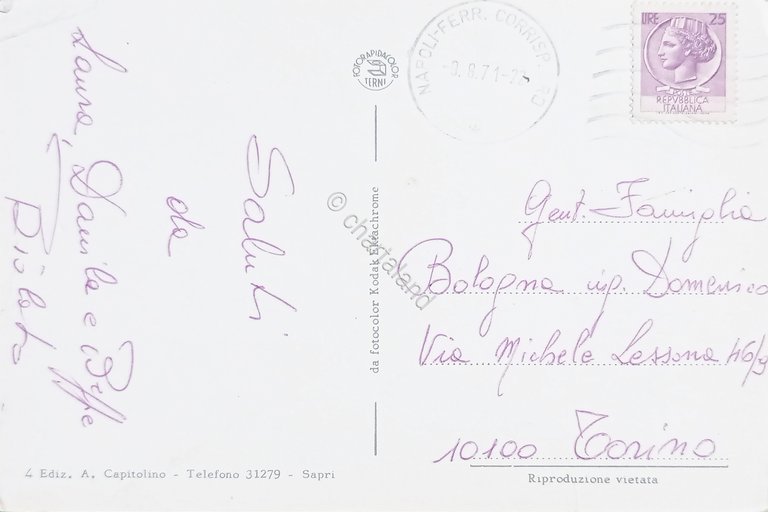 Cartolina - Particolari del Villaggio Turistico - Bungalow Residence Sapri …