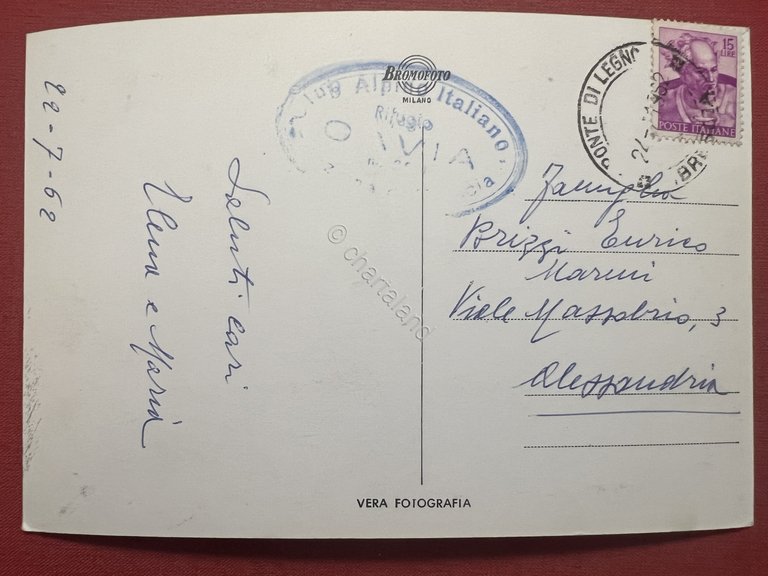 Cartolina - Passo del Gavia ( Brescia ) - Rifugio …