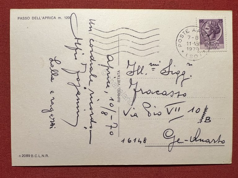 Cartolina - Passo dell'Aprica ( Sondrio ) - Panorama - …