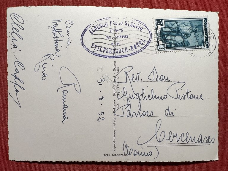 Cartolina - Passo dello Stelvio colla Cima Tre Lingue - …