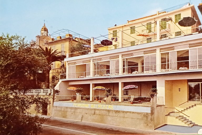 Cartolina - Pensione Belvedere - Cavi di Lavagna ( Genova …