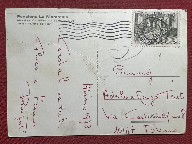 Cartolina - Pensione La Mammola - Alassio - Riviera dei …