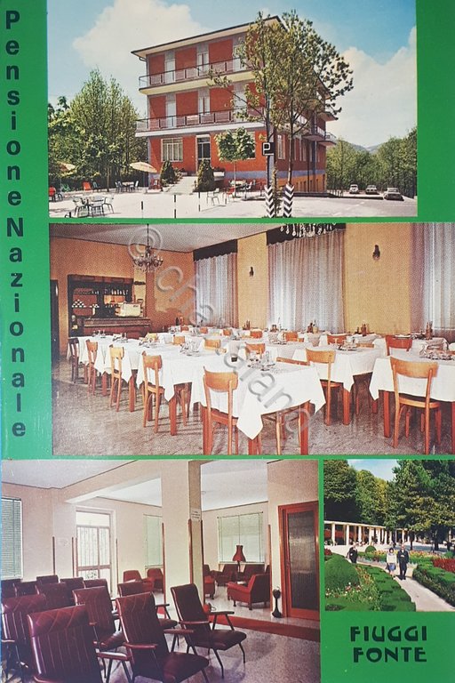 Cartolina - Pensione Nazionale - Fiuggi Fonte - 1974