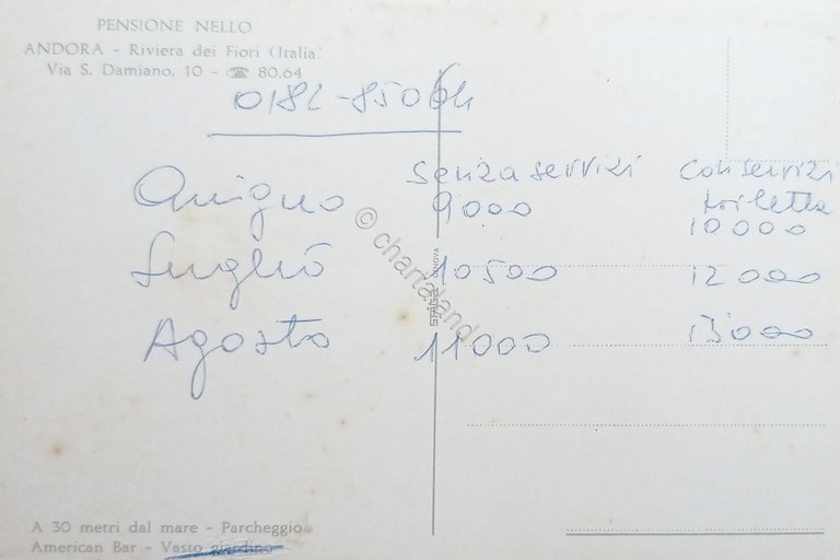 Cartolina - Pensione Nello - Andora - Riviera dei Fiori …