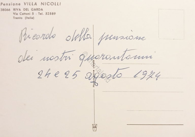 Cartolina - Pensione Villa Nicolli - Riva del Garda - …