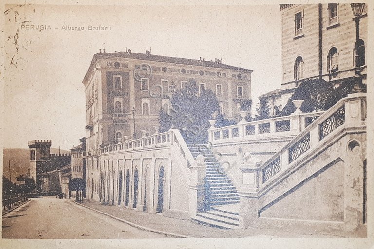 Cartolina - Perugia - Albergo Brufani - 1922