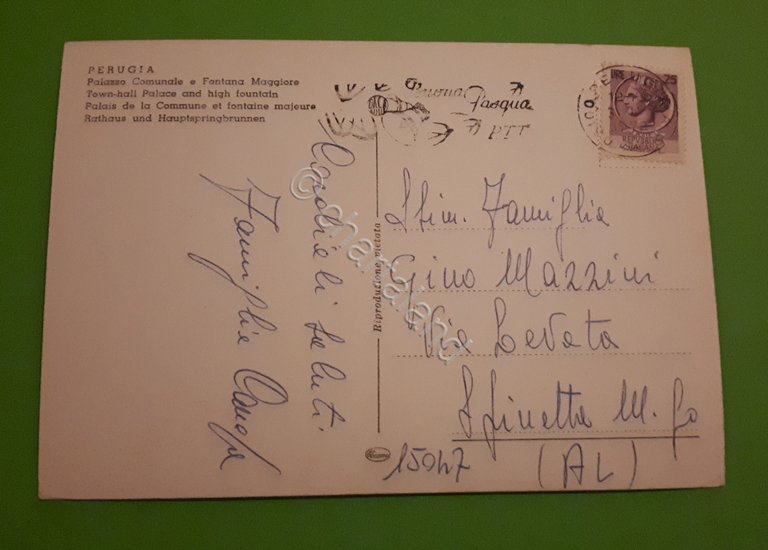 Cartolina - Perugia - Palazzo Comunale e Fontana Maggiore - …