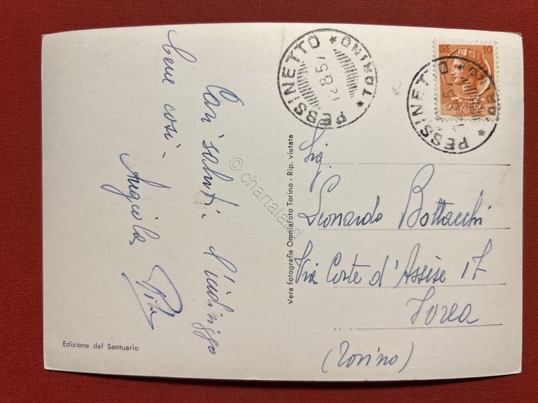 Cartolina - Pessinetto ( Torino ) - Nello sfondo il …