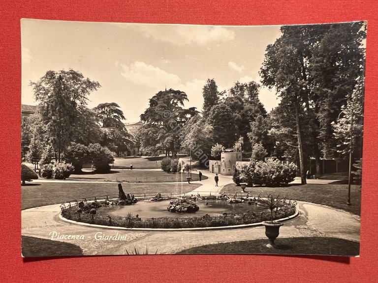 Cartolina - Piacenza - Giardini - 1956