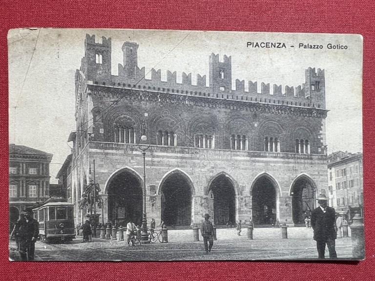 Cartolina - Piacenza - Palazzo Gotico - 1914