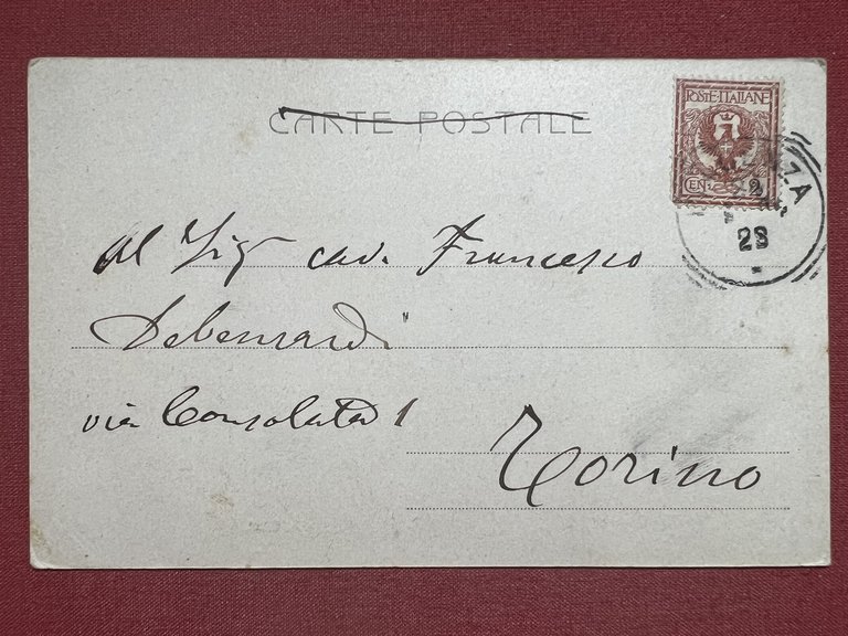 Cartolina - Piacenza - Porta del Palazzo del Tribunale - …