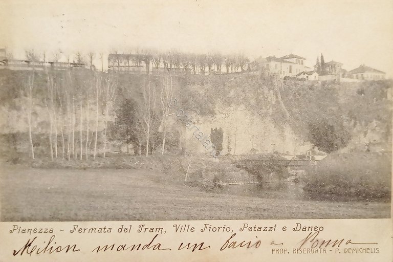 Cartolina - Pianezza - Fermata del Tram - Ville Fiorio, …