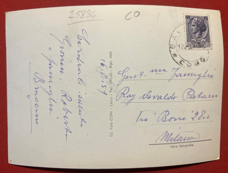 Cartolina - Piani Resinelli ( Lecco ) - 1957