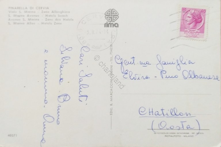 Cartolina - Pinarella di Cervia - Viale S. Marina - …