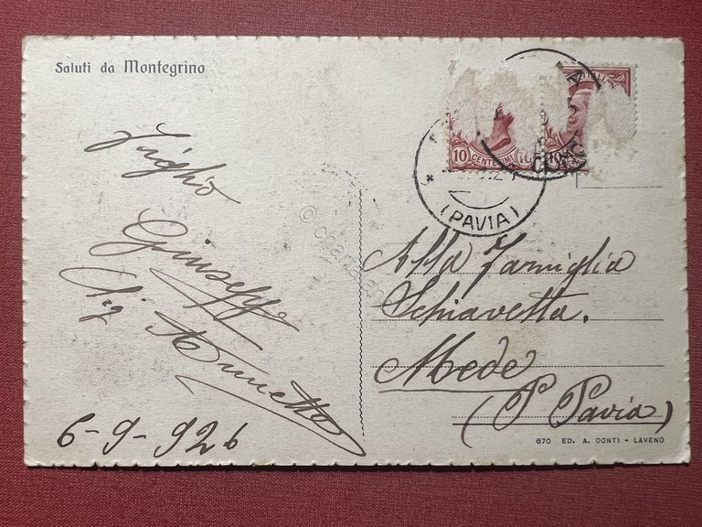 Cartolina - Pineta di Montegrino - Veduta del Lago Maggiore …