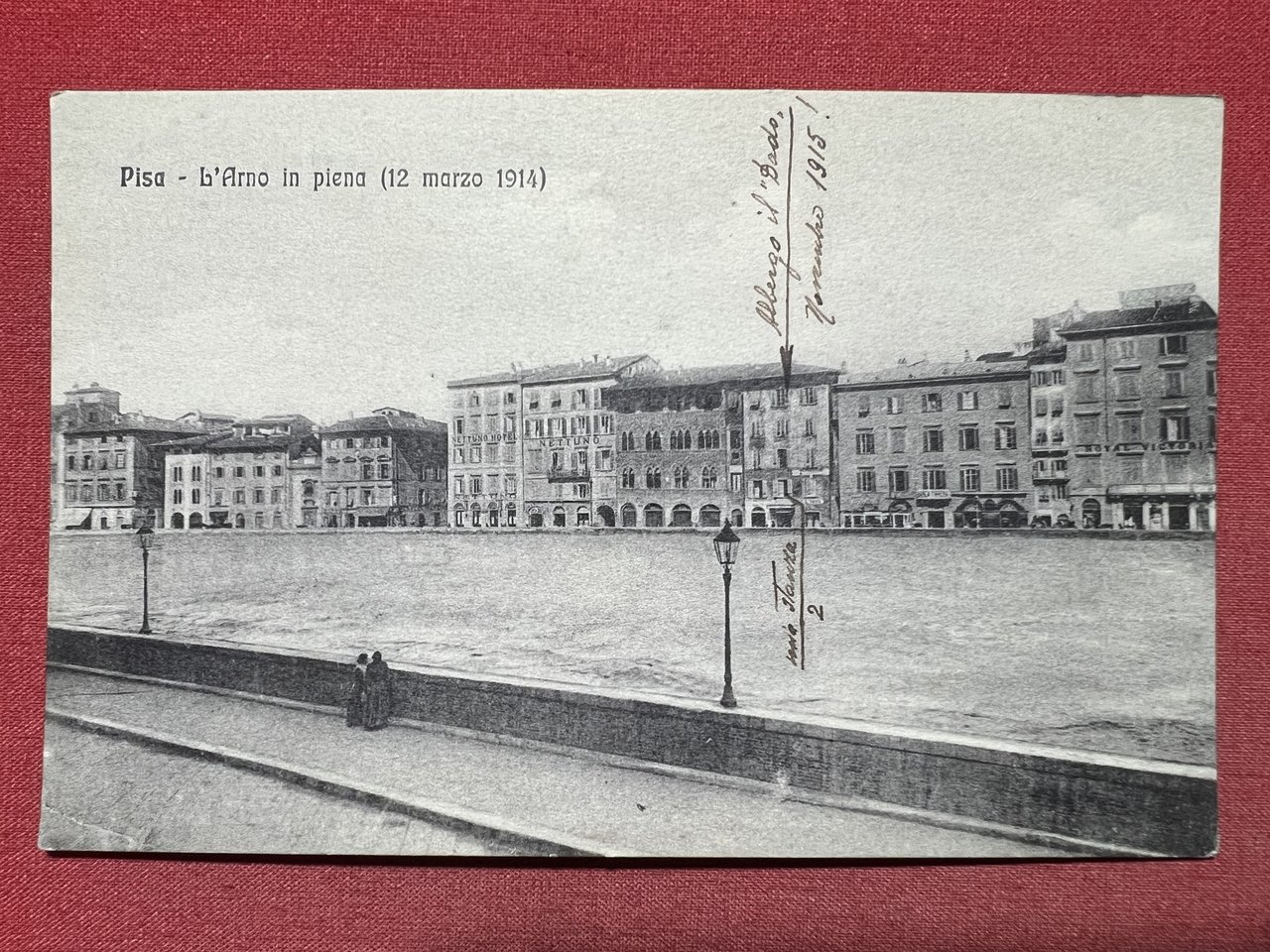 Cartolina - Pisa - L'Arno in pieno ( 12 Marzo …