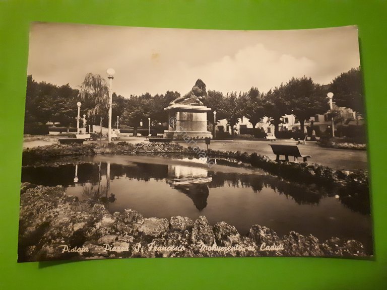 Cartolina - Pistoia - Piazza S. Francesco - Monumento ai …
