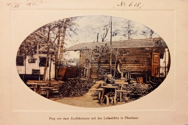 Cartolina - Plaz vor dem Ausfientrturm mit der Lufenhutte in …