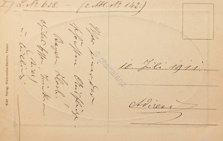 Cartolina - Plaz vor dem Ausfientrturm mit der Lufenhutte in …