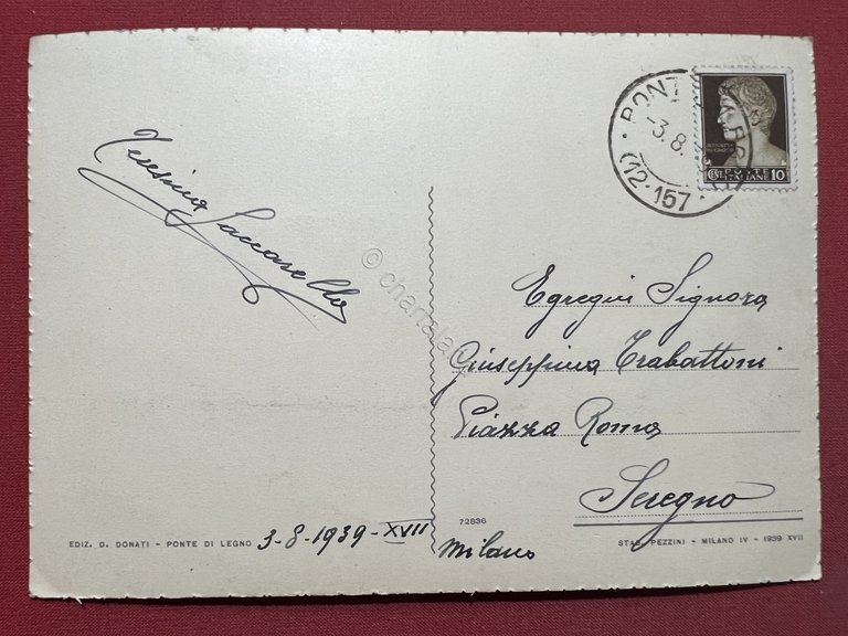 Cartolina - Ponte di Legno ( Brescia ) - Grande …