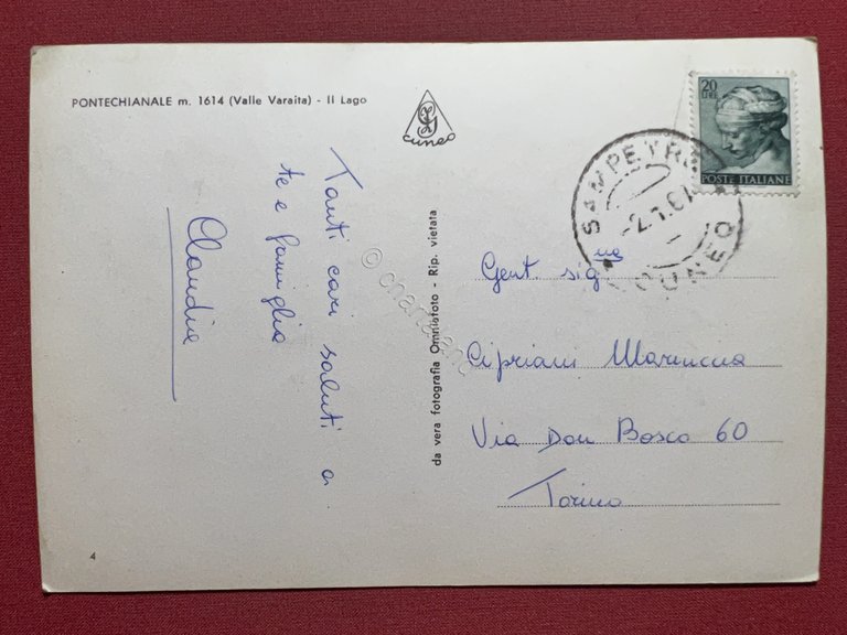 Cartolina - Pontechianale ( Cuneo ) - Valle Varaita - …