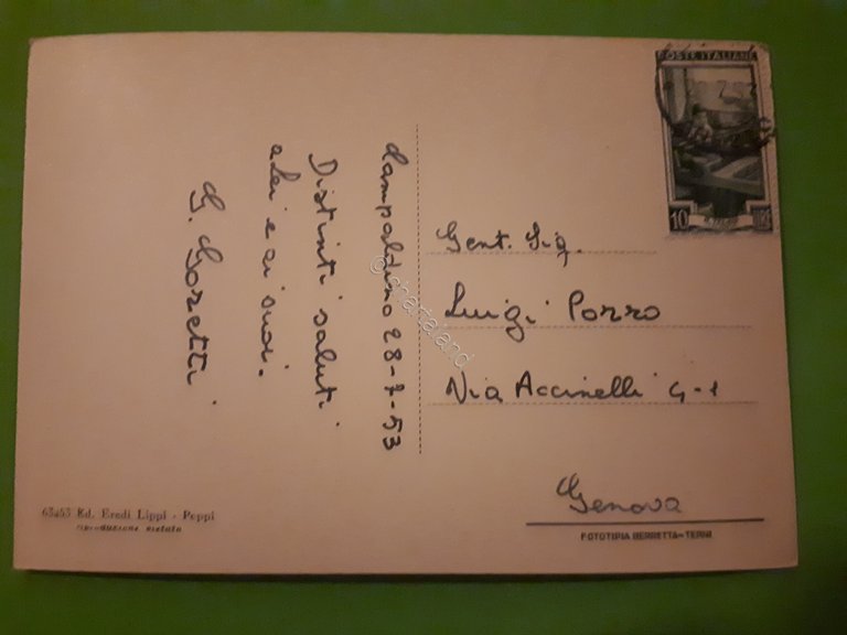 Cartolina - Poppi - Castello Conti Guidi - 1953