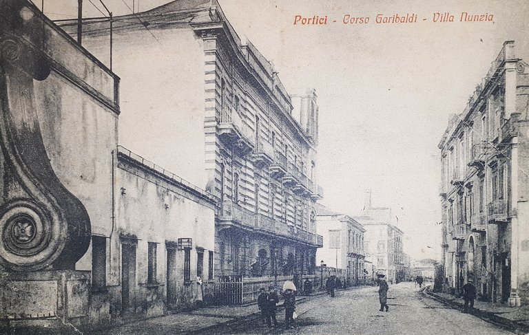 Cartolina - Portici - Corso Garibaldi - Villa Nunzia - …
