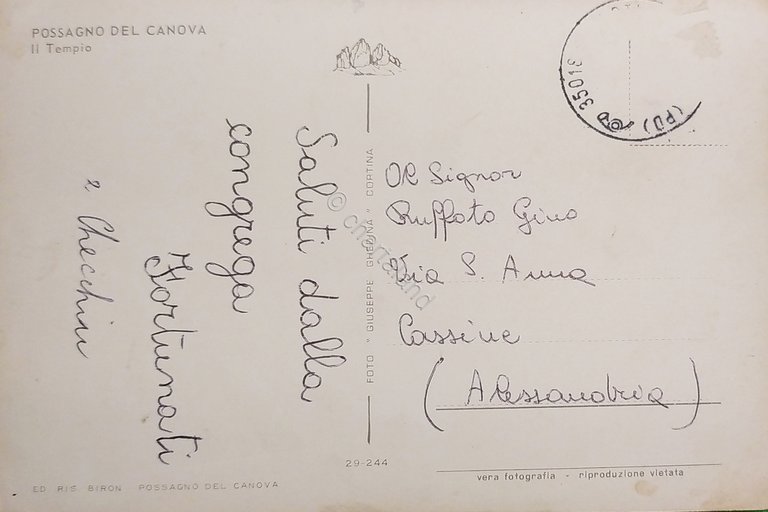 Cartolina - Possagno del Canova (Treviso) - Il Tempio - …