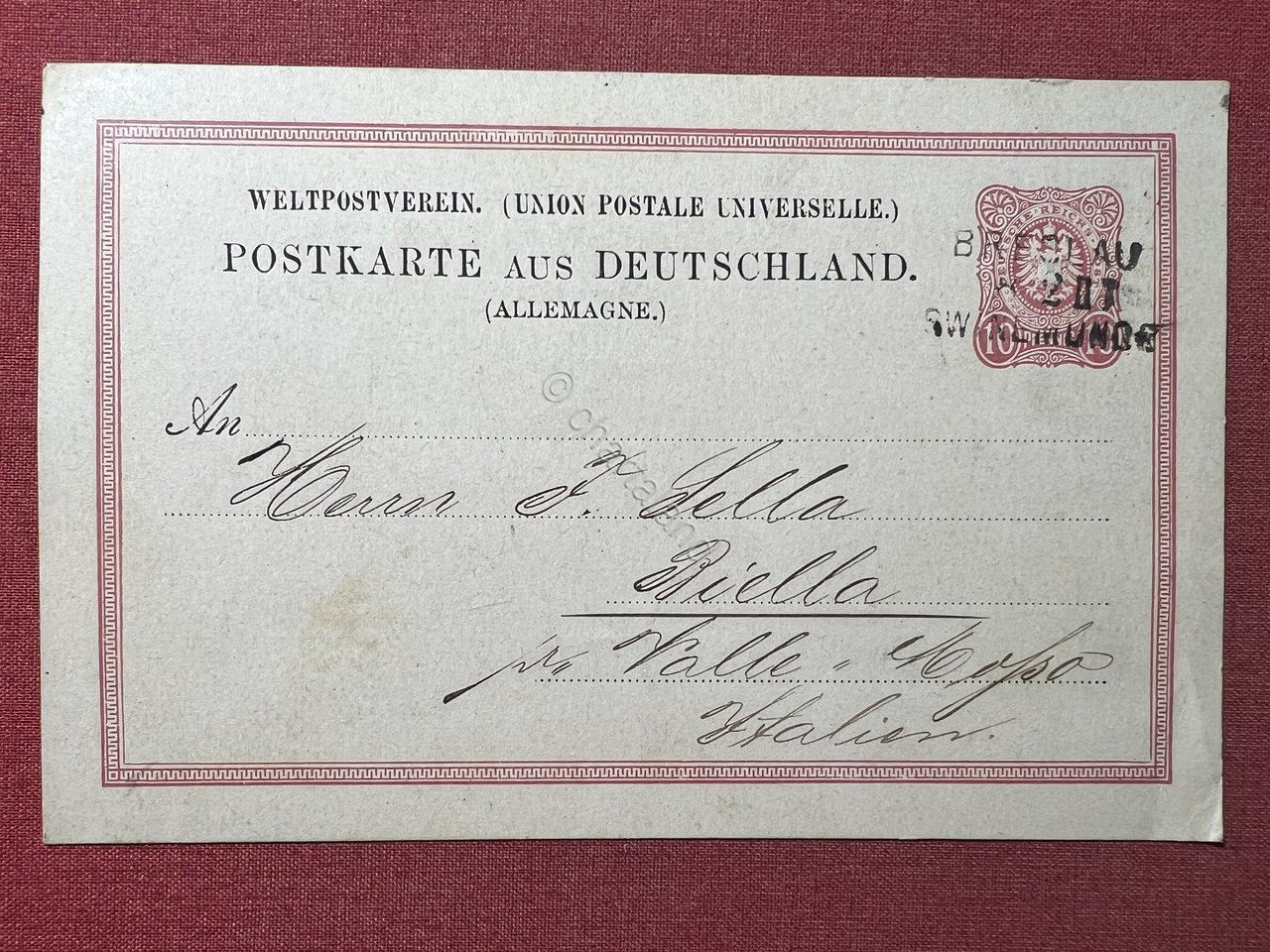 Cartolina - Postkarte aus Deutschland ( Allemagne ) - 1889