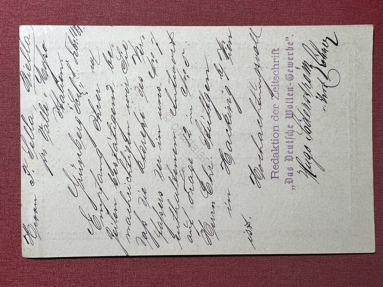 Cartolina - Postkarte aus Deutschland ( Allemagne ) - 1889