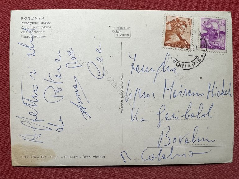 Cartolina - Potenza - Panorama Aereo - 1971