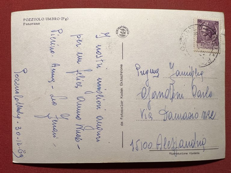 Cartolina - Pozzuolo Umbro ( Perugia ) - Panorama - …