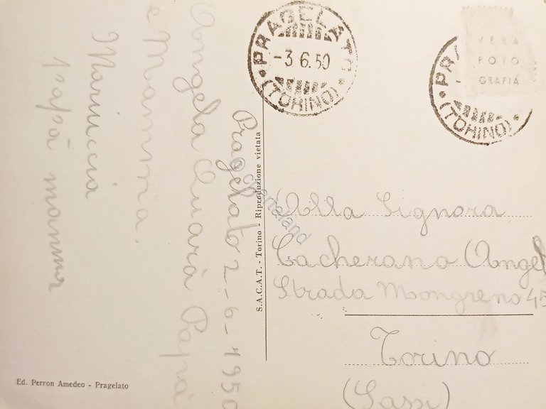 Cartolina - Pragelato - Costume e Fontana - 1950