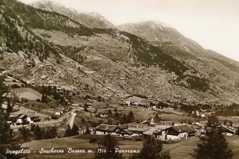 Cartolina - Pragelato - Soucheres Basses - Panorama - 1954