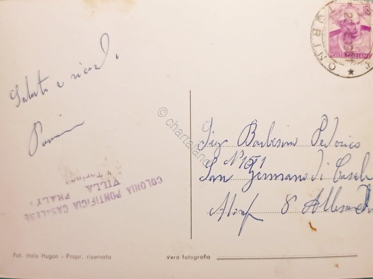 Cartolina - Prali ( Torino ) - Villa - 1966