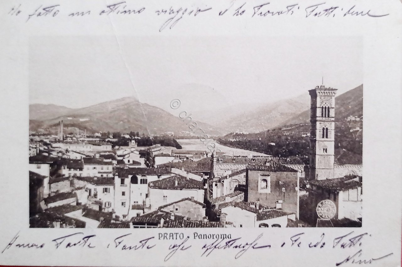 Cartolina - Prato - Panorama - 1912