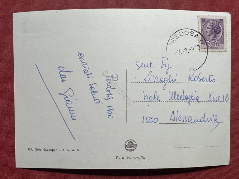 Cartolina - Predosa ( Alessandria ) - Panorama - 1970