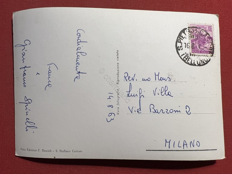 Cartolina - Presenaio di Cadore ( Belluno ) - Panorama …