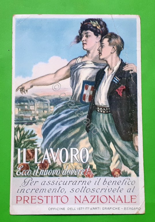 Cartolina - Prestito Nazionale - Bergamo - 1930 ca.