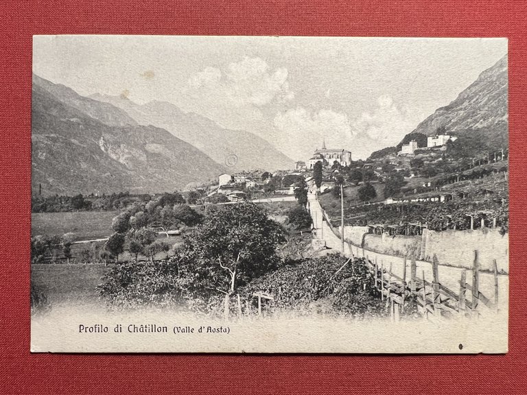Cartolina - Profilo di Chatillon ( Valle d'Aosta ) - …