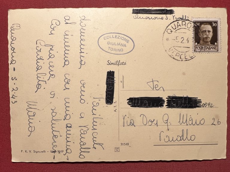 Cartolina - Quarona ( Vercelli ) - Scorcio Panoramico - …