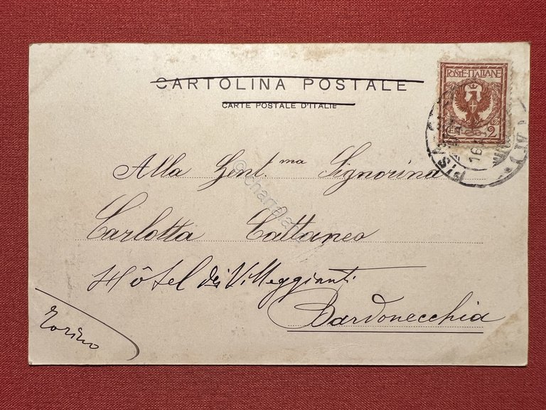 Cartolina - Quarto - Lapide ai Mille - 1900 ca.