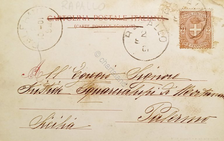 Cartolina - Rapallo - Panorama - 1901