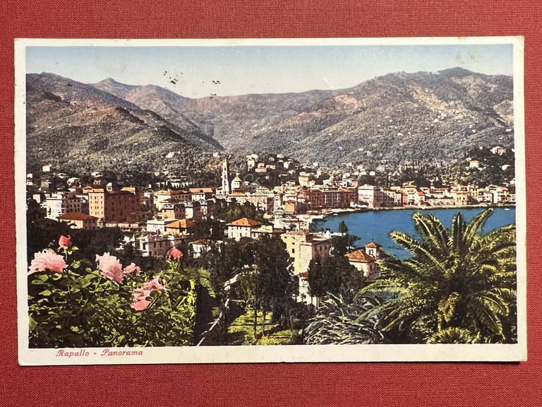 Cartolina - Rapallo ( Genova ) - Panorama - 1938